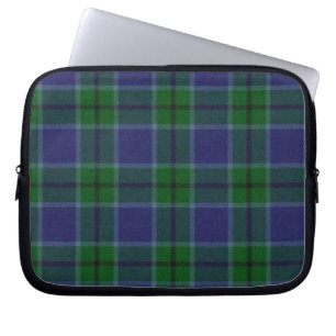 Capa Para Notebook Cobrir de Xadrez azul e preto do Tartan
