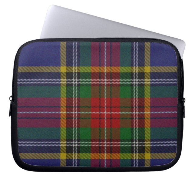 Capa Para Notebook Cobrir de Xadrez azul e preto do Tartan (Frente)