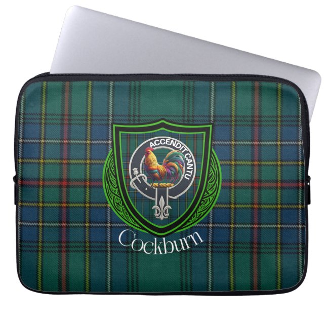 Capa Para Notebook Cockburn Scottish Clan Tartan & Crest (Frente)