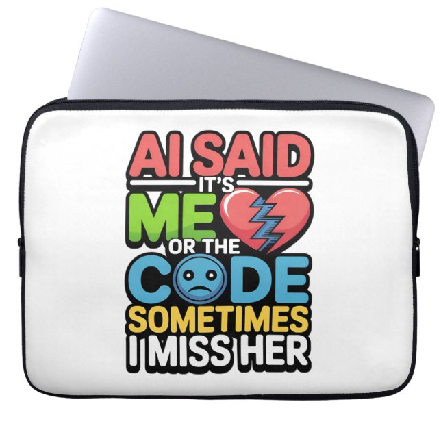 Capa Para Notebook Codificação de AI engraçada - Humor do programador (Frente)