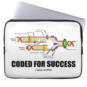 Capa Para Notebook Codificado para o sucesso (réplica do ADN)