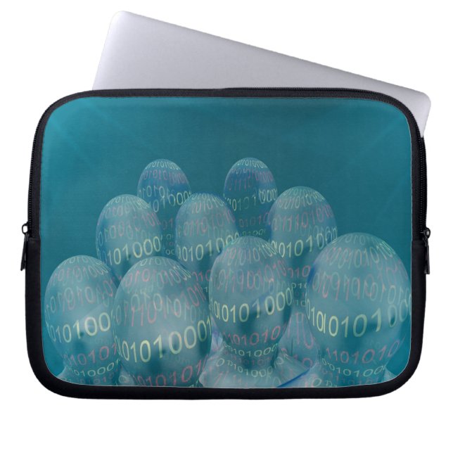 Capa Para Notebook código binário, homem e comunicações digitais. (Frente)