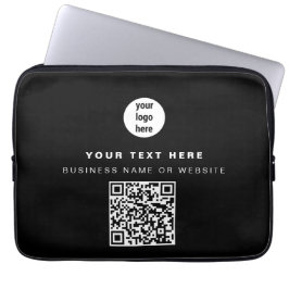 Capa Para Notebook Código QR Logotipo comercial Moderno e minimalista