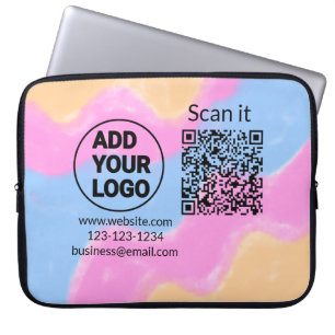 Capa Para Notebook Código QR minimalista simples adicionar logotipo n