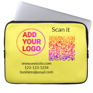 Capa Para Notebook Código QR minimalista simples adicionar logotipo n