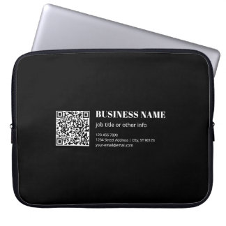 Capa Para Notebook Código QR personalizado e texto retrô-moderno edit