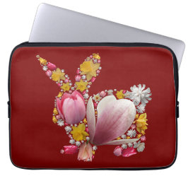 Capa Para Notebook Coelhinho de Páscoa Floral