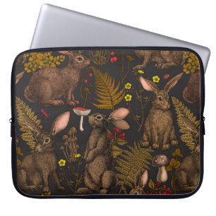 Capa Para Notebook Coelhos e Bolsa de laptop da flora florestal