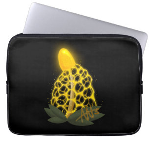 Capa Para Notebook Cogumelo Amarelo Magro de Véu Bridal