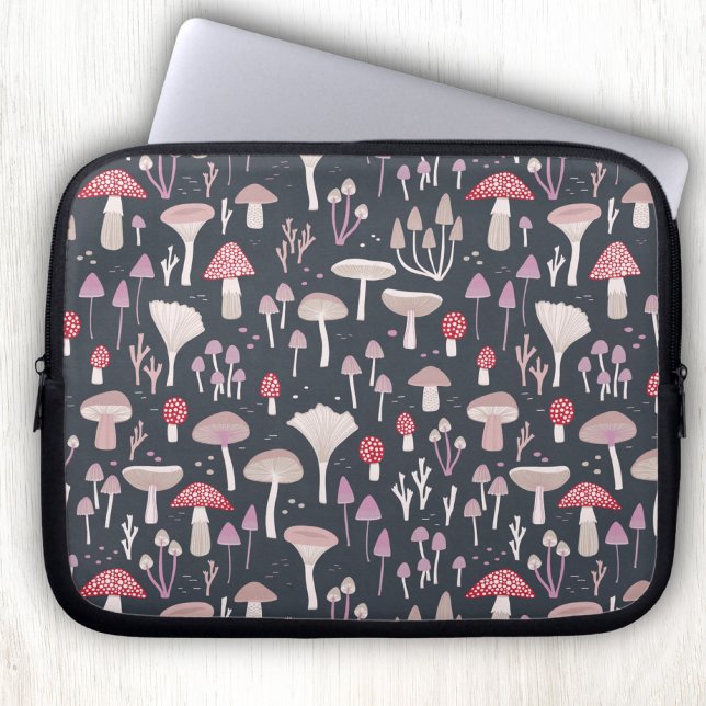 Capa Para Notebook Cogumelo Fungo Toadstool (Mushroom toadstool fungi laptop sleeve case)
