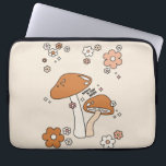Capa Para Notebook Cogumelos E Flores Terrestres Beigem Em Volta Dos<br><div class="desc">Ilustração de cogumelos em tons de bege e terra - citação inspiradora "Acredite em sua magia".</div>
