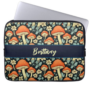 Capa Para Notebook Cogumelos Retro Fusíveis Personalizados