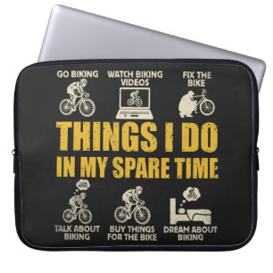 Capa Para Notebook Coisas Engraçadas de Ciclismo que Faço no Meu Temp
