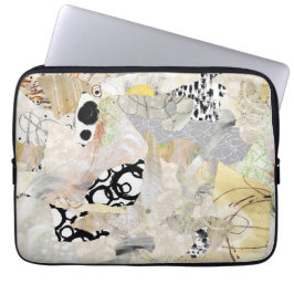 Capa Para Notebook Colagem Abstrata Elegante Neutra