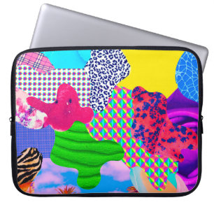 Capa Para Notebook Colagem de arte contemporânea. Misturar texturizaç