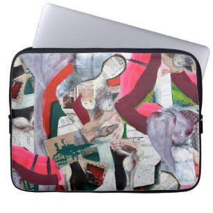 Capa Para Notebook Colagem de Arte Urbana abstrato pintada à mão