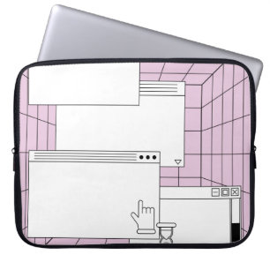 Capa Para Notebook Colagem de elementos de interface do usuário. Cybe