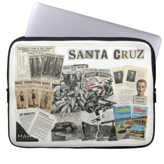 Capa Para Notebook Colagem de Santa Cruz Califórnia – Arte de Protest