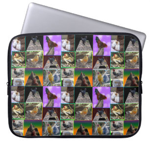 Capa Para Notebook Colagem Fotográfica De Galinhas E Galos,