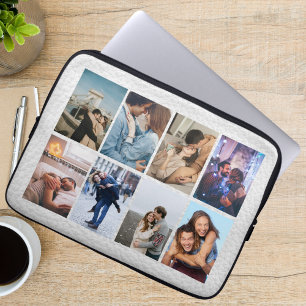 Capa Para Notebook Colar Personalizado com 8 Fotos Moderno em Couro B