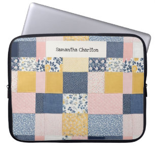 Capa Para Notebook Colcha Personalizada de Flores Cottagecore