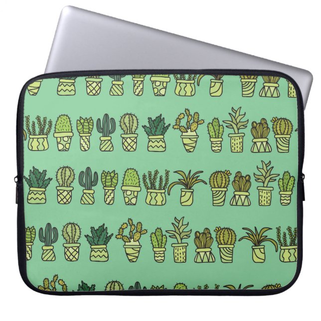 Capa Para Notebook Coleção De Cactus: Conjunto De Portas Desenhado À  (Frente)