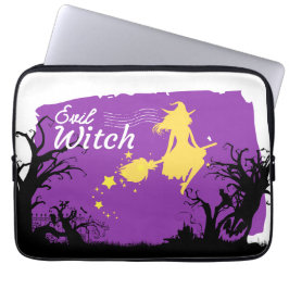 Capa Para Notebook Coleção de Carimbo de Halloween "Mau Witch"