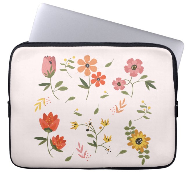 Capa Para Notebook coleção de flores (Frente)
