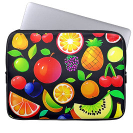 Capa Para Notebook Coleção de Frutas Brilhante