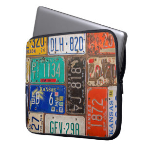 Capa Para Notebook Coleção de Placas de Licença Rusty