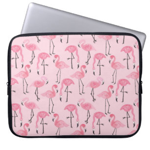 Capa Para Notebook Coletor de flamingo rosa, padrão de verão tropical