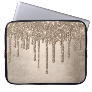 Capa Para Notebook Coletor de Taupe Garoa Dourada de champanhe