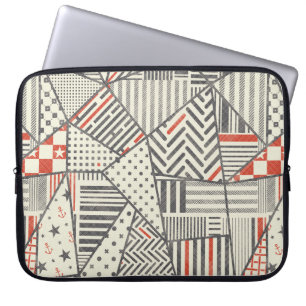 Capa Para Notebook Colheita de abstrato sem costura em cores retrógr