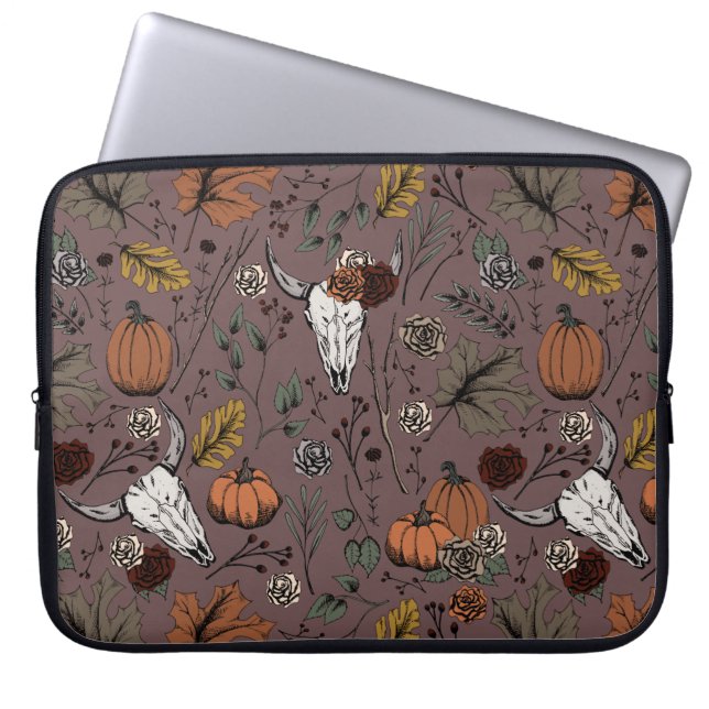 Capa Para Notebook Colheita de Púrpura Ocidental e crânio de Vaca (Frente)