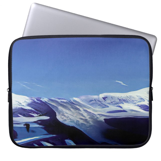 Capa Para Notebook Colinas de neve, panorama de inverno (Frente)