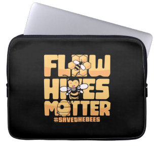 Capa Para Notebook Colmeias de Fluxo - Abelhas