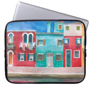 Capa Para Notebook Coloração aquosa desenhada à mão Itália paisa