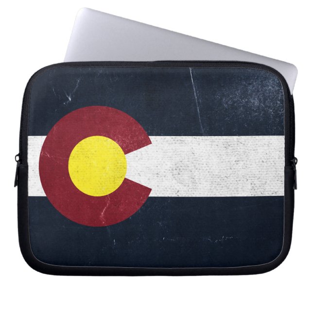 Capa Para Notebook Colorado Dark Grunge Flag (Frente)