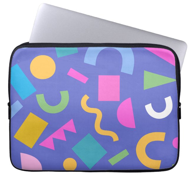 Capa Para Notebook Colorful Abstract Geometric Memphis Style Pattern (Frente)