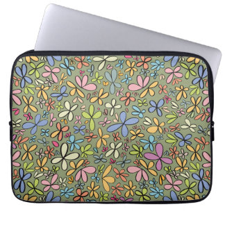 Capa Para Notebook Colorful Abstract Wildflower Garden