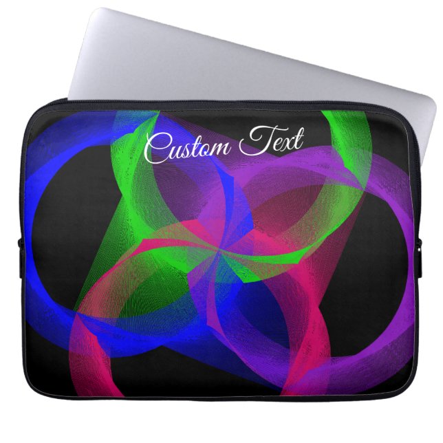 Capa Para Notebook Colorful Circular Blend Geometric Laptop Case (Frente)