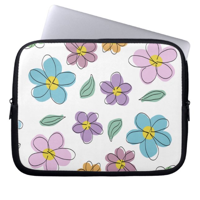 Capa Para Notebook Colorful floral print (Frente)