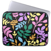 Colorful foliage in black background