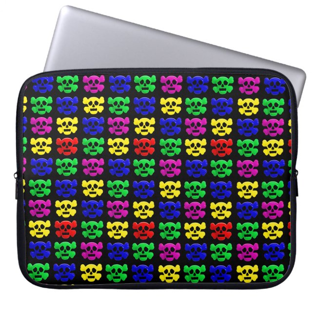 Capa Para Notebook Colorful funny skull (Frente)