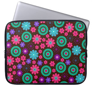 Capa Para Notebook Colorful Psychedelic Funky Flower Pattern