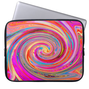 Capa Para Notebook Colorful Rainbow Swirl Retro Abstract Design