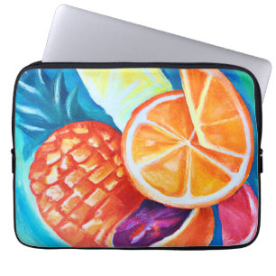 Capa Para Notebook Colorida Frutas tropicais Neon