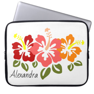 Capa Para Notebook Colorida Hibiscus Trio Personalizada