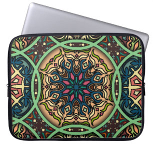 Capa Para Notebook Colorido Mandala: Vintage Floral Hand Drawn