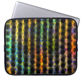 Capa Para Notebook Colorido vestido com bolinhas pretas, amarelado